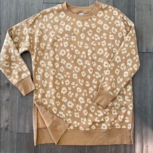 Leopard tunic sweatshirt Small